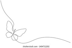 a single line drawing of a butterfly on a white background with space for your text