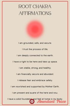 "Embark on a journey of self-discovery and inner peace. 🌟 Explore the beauty of spirituality, mindfulness, and personal growth. #Spiritual Root Chakra Affirmations, Growth Spiritual, Positive Mantras, Solar Plexus Chakra, Trust The Process, Solar Plexus, Root Chakra