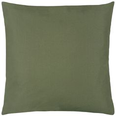 an olive green pillow on a white background