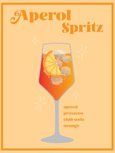 Aperol Spritz, wall art, wall print, design, bar cart, bar, alcohol Artist Models, Aperol Spritz, Wall Art Print, Printed Items, Wall Art Prints, Art Deco, Digital Prints, United States, Ships