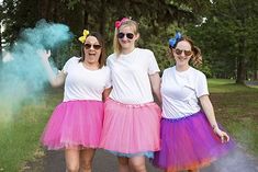 Fun Run Tutus | Tutus for Adults | 5K Tutu | 5K Race Tutus Yellow Tutu Skirt, Tulle Skirt Tutorial, Tutu Tutorial