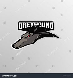 grey hound head with the word greyhound on it