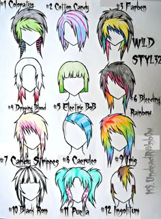 Emo Hairstyles Drawing, Fete Emo, Hairstyles Drawing, Scene Girl, Scene Core