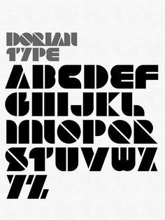 the alphabet is made up of different letters and numbers, all in black on white paper