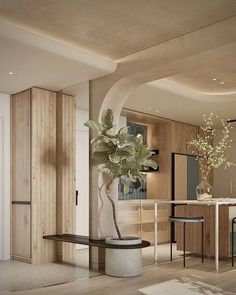 Elemental Design, Dress Room, Interior Ceiling Design, Modern Cabinet, Japandi Interior, Living Room Partition, Living Room Design Decor, Hall Design, Home Entrance Decor