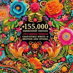 the front cover of an art book with colorful flowers and leaves on it, surrounded by other