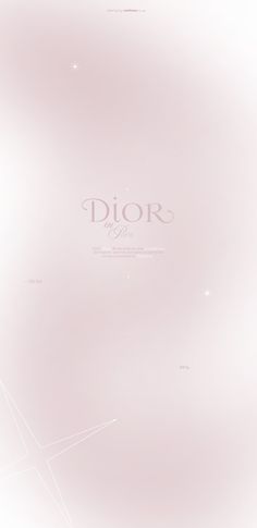 a pink background with the word dior written in cursive writing