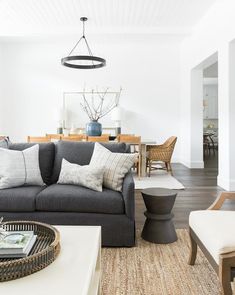 a living room filled with furniture and decor