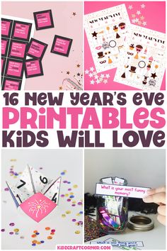 new year's eve printables for kids will love these fun games and activities