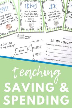 teaching savings and spending with money worksheets for kids to teach them how to save money