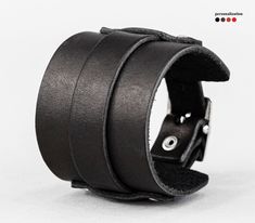 "⚡️ more wide bracelets ➡️ https://www.etsy.com/shop/LeatherLife910?ref=seller-platform-mcnav&section_id=24058852 🔥 buy from 45$ - free shipping 🔥 buy 2 - save This black wrist cuff was made completely by hand from premium quality leather and metal fittings. Our wide leather bracelet is a unique leather accessory. The unisex casual wristband has the minimalist and simple design but looks really authentic and charming. If you are looking for a small pleasant any occasion gift for your boyfriend Mens Leather Cuff Bracelets, Bracelet For Man, Leather Wrist Cuff, Leather Bracelets Women, Leather Accessory, Black Leather Bracelet, Art Jewelry Contemporary, Goth Jewelry, Wide Bracelet