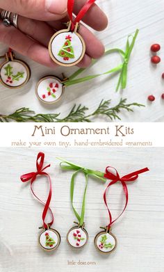 mini ornament kits make your own tiny hand - embellished ornaments for christmas