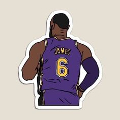 an image of a basketball player with his hands on his hips and the number six