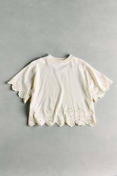 SEA NY EMBROIDERED TOP - Ecru | ZARA United States Sea Ny, Sea New York, Cardigan Sweater Dress, Shirt Blouses Tops, Zara Kids, Embroidered Tshirt, Knitwear Cardigan, Embroidered Top, Zara Tops