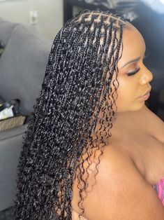 Deep Curly - Fula Beauty Cornrow Curly Ends, Deep Wave Braids, Small Goddess Braids, Goddess Braids Black, Short Deep Wave, Wave Braids, Curly Indian Hair, Corn Rows