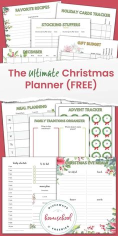 the ultimate christmas planner free printables for kids and adults to use in their homes