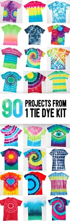 tie dye projects from the dye kit