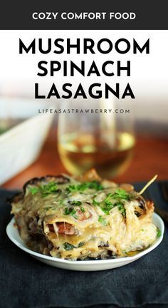 Creamy Mushroom Spinach Lasagna, Portobello Mushroom Lasagna, Creamy Mushroom Lasagna, Mushroom Alfredo Lasagna, Vegetarian Lasagna Recipe Spinach, Chicken Spinach Mushroom Lasagna, Chicken Mushroom Spinach Lasagna, Mushroom Chicken Alfredo Lasagna, Cheeseless Lasagna