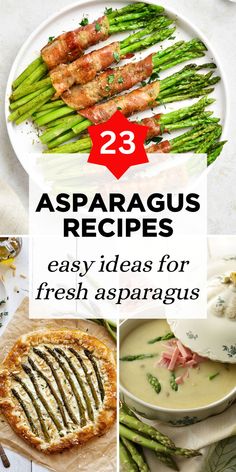 asparagus recipe collage with text overlay