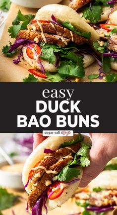 this easy duck bao buns recipe is the perfect way to use up leftover meat and lettuce