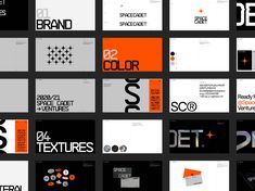 an assortment of brand identity and logo designs