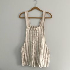 Free People Striped Sand Romper Jumper Shortalls Or Overalls Perfect For Throwing Over A Cropped Tee Or A Bathing Suit Size Extra Small Brand New Never Been Worn In Perfect Condition Spring Distressed Cotton Shortalls, Free People T Shirt Romper, Spring Distressed Medium Wash Shortalls, Free People Ziggy Shortalls, Casual Medium Wash Bib Front Jumpsuit/romper, Tube Top Jumpsuit, Free People Romper, Linen Overalls, Wide Leg Romper