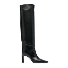 High Quality Leather Sexy Thin Heel Pointed Toe Knee High Boots Spring Autumn - Frimunt Clothing Co. Heel Boots For Women, Pointed Boots, Modern Boots, High Heeled Boots, Spring Boots, Boot Types, Knee High Leather Boots, Leather High Heels, Pointed Toe Heels