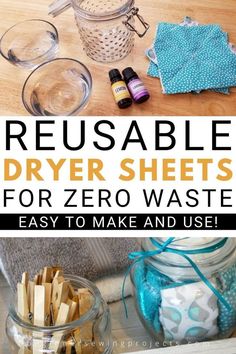 diy reusable dryer sheets for zero waste is easy to make and use