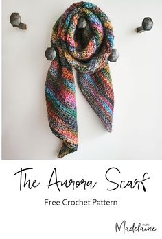 the aurora scarf is free crochet pattern and it's easy to make