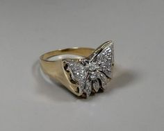 (eBay) Find many great new & used options and get the best deals for 2Ct Round Lab Created Diamond 14k Yellow Gold Plated Butterfly Engagement Rings at the best online prices at eBay! Free shipping for many products! Butterfly Engagement Ring, Butterfly Ring, Fine Rings, Lab Created Diamonds, Round Diamonds, Engagement Ring, Lab, Gold Plate, Plating