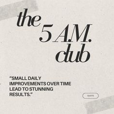 the 5 am club website is shown with an ad for it's new logo