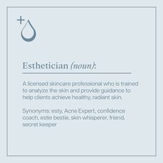 Celebrating National Esthetician Day!🩵 Here's to every dedicated esthetician who brings out the best in us and our skin. Clearer, healthier skin begins with you!✨ Esthetician Service Menu Ideas, National Esthetician Day, Esthetician Humor, Becoming An Esthetician, Secret Keeper, Girl Lifestyle, Rich Girl Lifestyle, Healthier Skin, Menu Ideas