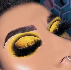 Dramatic Eyeshadow, Makeup Collage, Yellow Makeup, Bold Eye Makeup, Eye Makeup Styles, Cute Eye Makeup, Makeup Eyeshadow Palette, Halloween Eye Makeup