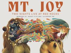 Mt Joy, Prints For Room, 2023 Poster, Common Room, Red Rocks, Rock Posters, New Poster, Graphic Design Poster, Wall Posters