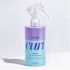 Discover the best styling product for curly hair: Curl Wow's Shook. This is the best moisturizing spray for curly hair. This curly hair spray helps define and smooth curls. Curly Hair Spray, Curl Products, Bounce Curl, Wow Hair Products, Root Cover Up, Frizz Free Curls, Spray Moisturizer, Curly Hair Products, Color Wow