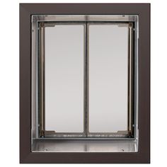 an image of a stainless steel window with double panes on the outside and inside