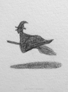 a drawing of a bird flying through the air