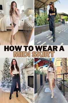 Midi Skirt Shoes Winter, Midi Skirt Long Boots, What Shoes To Wear With Midi Skirt, Sweater With Midi Skirt Outfit, Style Midi Skirt Winter, Sweater Midi Skirt Outfit, Knitted Midi Skirt Outfit, Midi Skirt Outfits Fall, Midi Skirt And Sweater Outfit