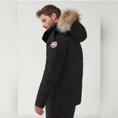 This Is A Brand New Sold Out Men’s Parka. We Bought The Black Logo One And The Regular Logo One. You Cannot Buy Brand New From The Store Any Longer. Canada Goose Will No Longer Be Making Their Coats With Real Fur. Here Is Your Chance To Buy A Brand New One? It’s Never Even Been Out Of The Box. This Product Comes With The Duster Box And Bag As Well As The Original Shopping Bag Canada Goose Logo, Parka Jacket Women, Canada Goose Parka, Canada Goose Women, Canada Goose Mens, Coyote Fur, Tricot Fabric, Animal Room, Womens Parka