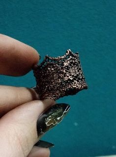 Electroformed lace copper ring Bohemian gothic statement Ring Magic witch ring Boho jewelry 7 Anniversary Gift for Her gifts Adjustable ring 7 Anniversary, Witch Ring, Ring Magic, Jellyfish Necklace, Jellyfish Pendant, Copper Electroforming, Witch Rings, Magic Witch, Witch Necklace