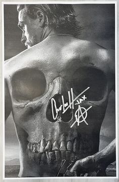 This listing is for a 11x17 Sons of Anarchy Jax Teller poster that is printed on a thick card stock that has been hand signed by Charlie Hunnam (actor who portrayed the character Jax Teller in the series). The item is signed in silver paint pen and has a nice, clean signature. Hunnam has added the inscription "JAX" to the signature. The item comes with a Certificate of Authenticity from Xtreme Sports Promotions, and the signatures were obtained in person. The item and certificate has attached ma Sons Of Anarchy Jax Teller, Sons Of Anarchy Mc, Sons Of Anarchy Samcro, 11x17 Poster, Jax Teller, Awesome Tattoos, Silver Paint, Charlie Hunnam, Sons Of Anarchy