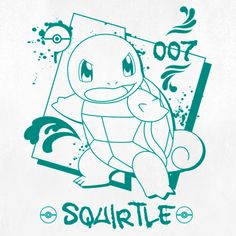 a t - shirt with the words squirtie on it