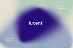 the word lucent is in white and blue