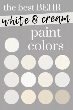 the best behr white & cream paint colors