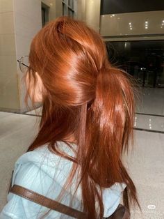 Copper Aesthetic Hair, Orangish Red Hair, Orange Hair On Brown Skin, Ginger Hair Hairstyles, Deep Orange Hair, Straight Ginger Hair, Cobrizo Hair, Deep Ginger Hair, Ginger Hair On Brown Skin