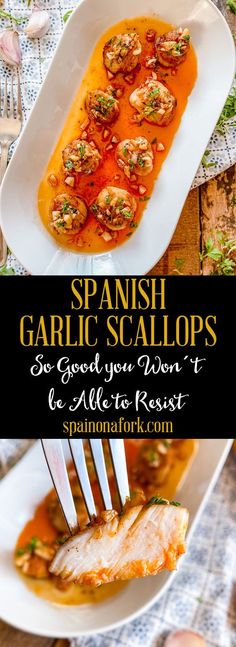 spanish garlic scallops are so good you haven't to eat them right now