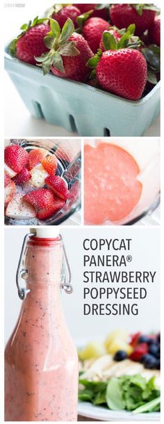 strawberry poppy seed dressing recipe with text overlay