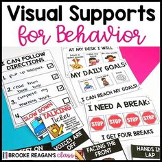 visual supports for behavior with text and pictures