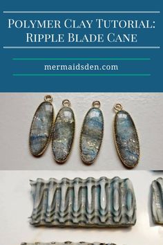 polymer clay tutorial ripple blade canes with instructions for making pendants and necklaces