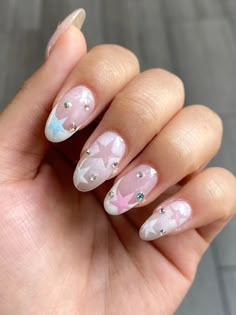 Almond Nails With Flowers, Cute Short Almond Nails, Eras Nails, Short Almond, Basic Nails, Cute Gel Nails, Soft Nails, Short Acrylic Nails Designs